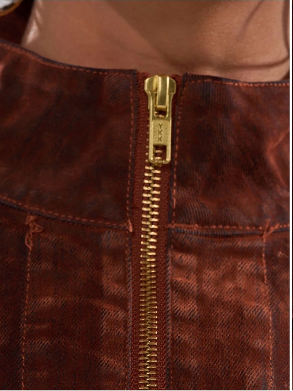 AKIRA NWT Sz S Brown Velvet Denim Long Sleeve Flare Bubbly Mini Dress (0779) - Picture 7 of 16